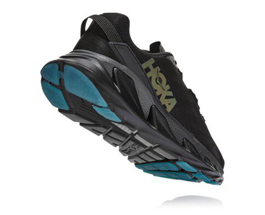 Running Shoes Mens - Hoka One One Elevon 2 - Black - HULKWYZ-45